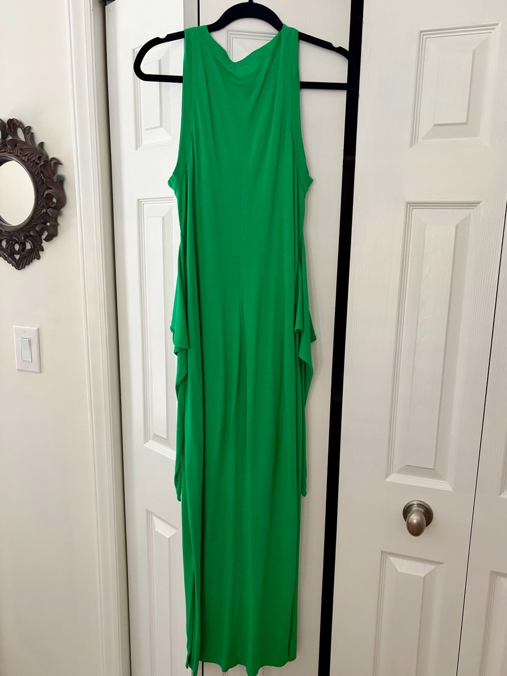 Michael Stars Solange Tie Waist Midi Dress in Field Green - Picture 5 of 7